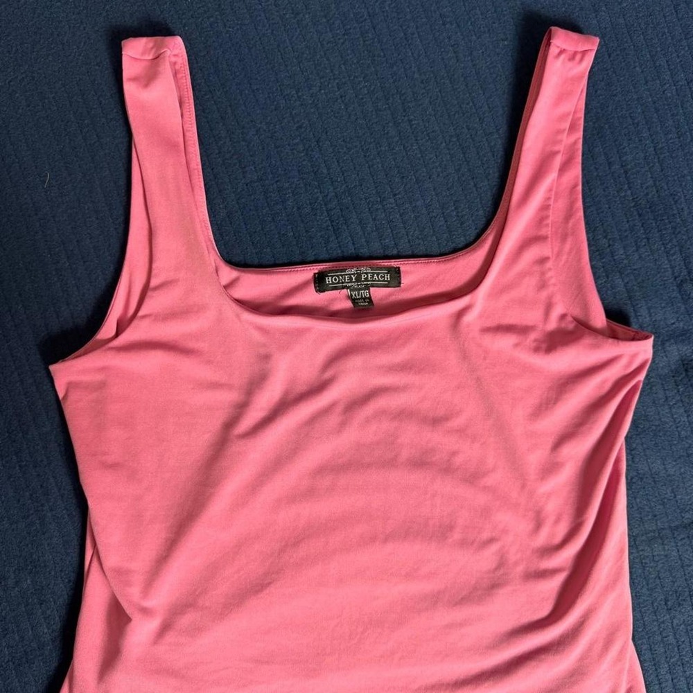 Honey Peach pink tank top xl